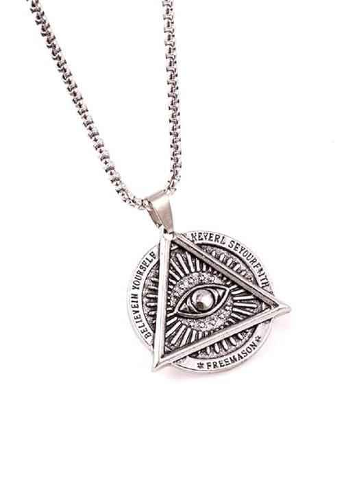 Evil Eye Pendant Necklace, Black, for Men and Women