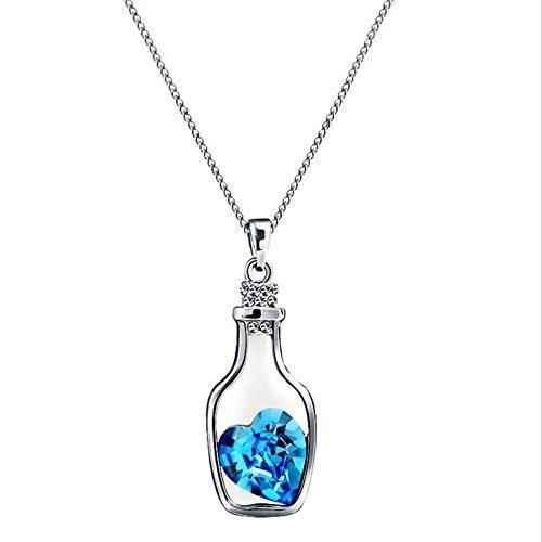 Necklaces for Women Heart Pendant with Birthstone Crystals Chain